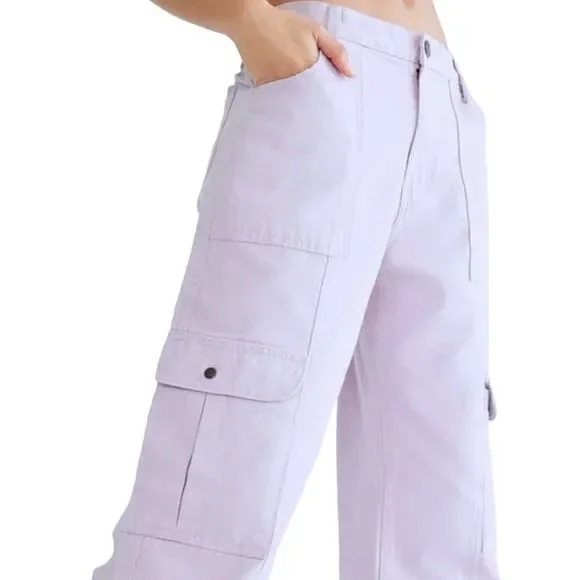 Aeropostale Purple Mid-Rise Utility Cargo Pants Size XXL - Picture 4 of 13